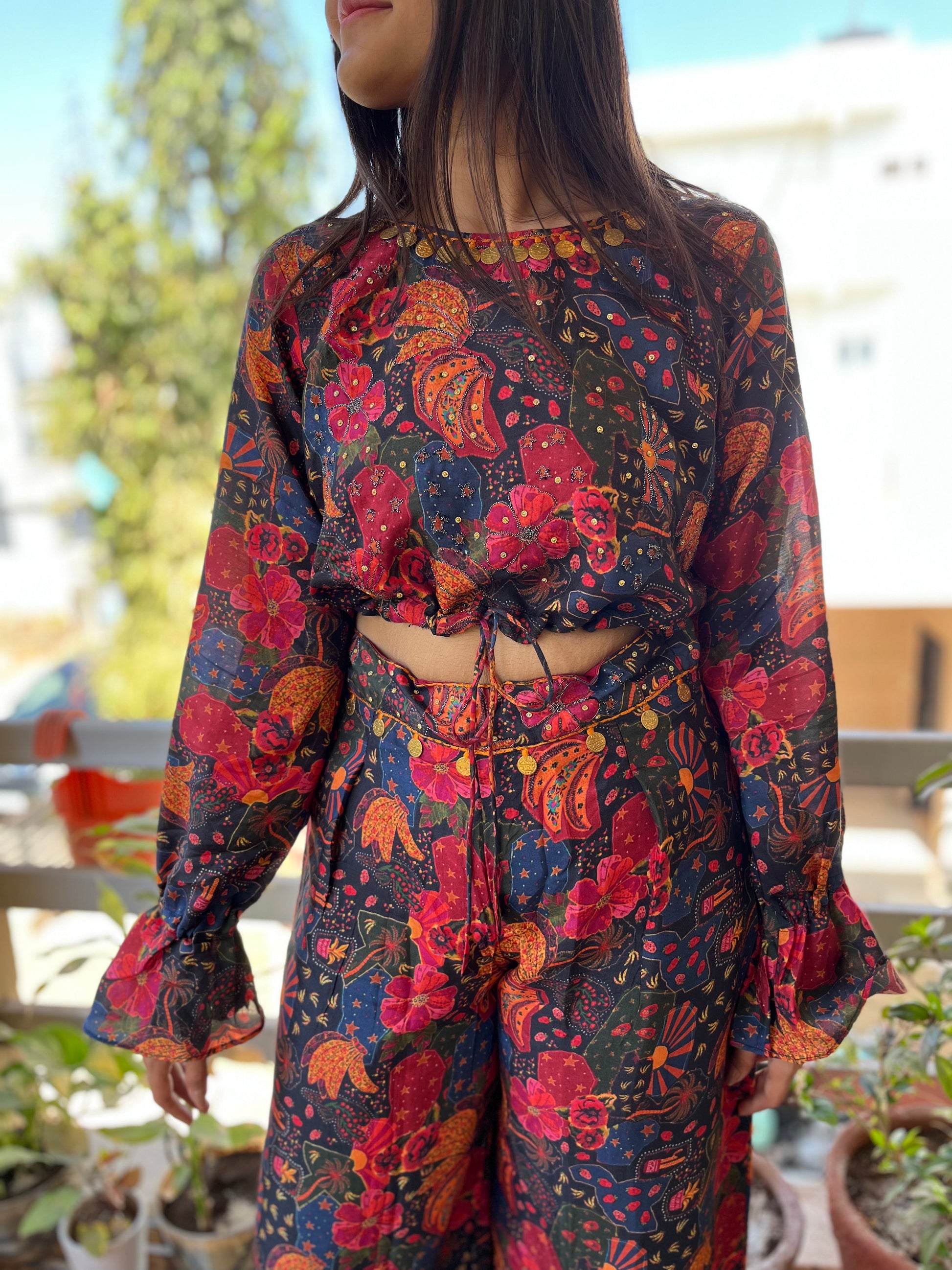 Muslin Red Co-ord Set