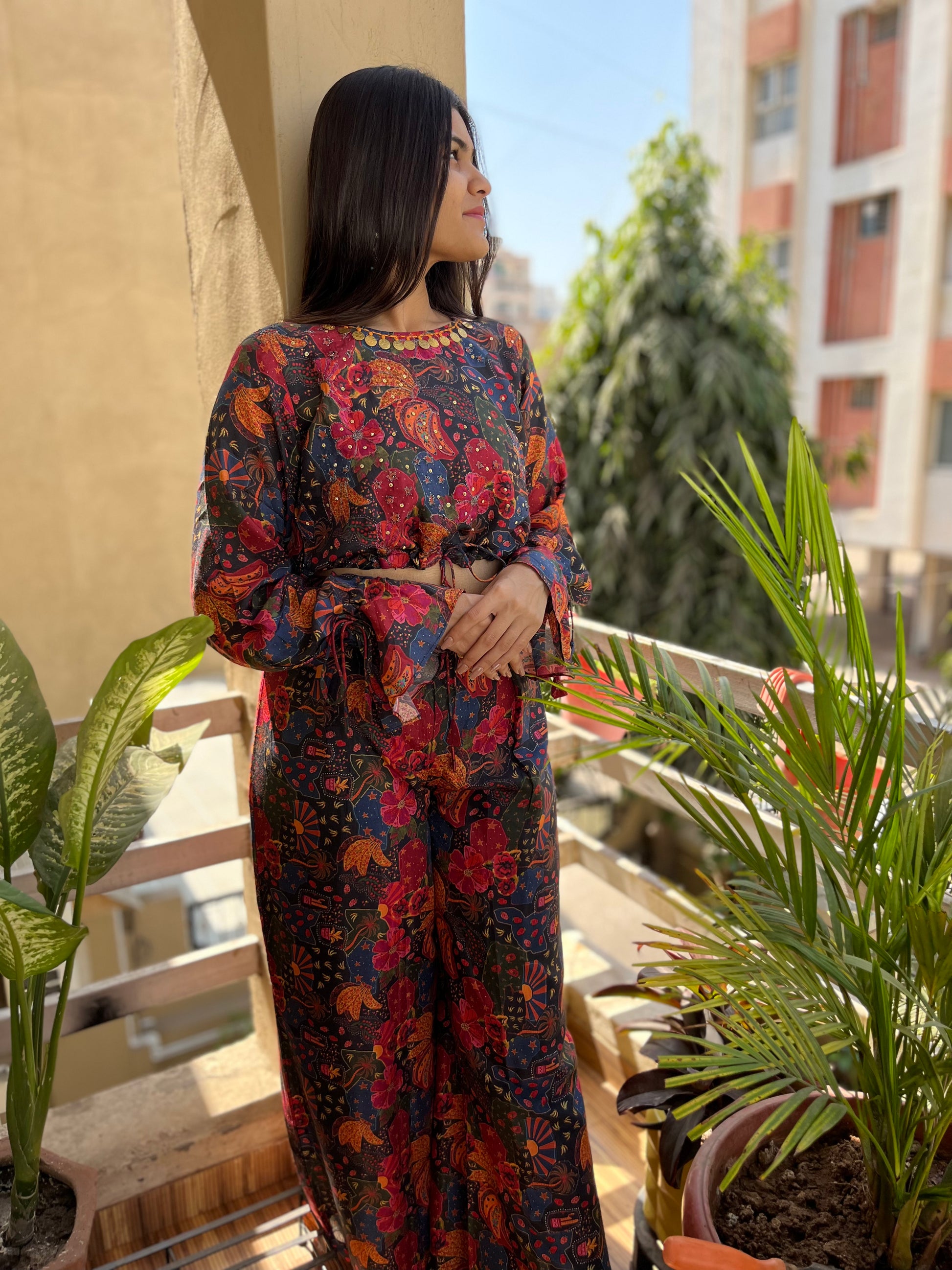 Muslin Red Co-ord Set