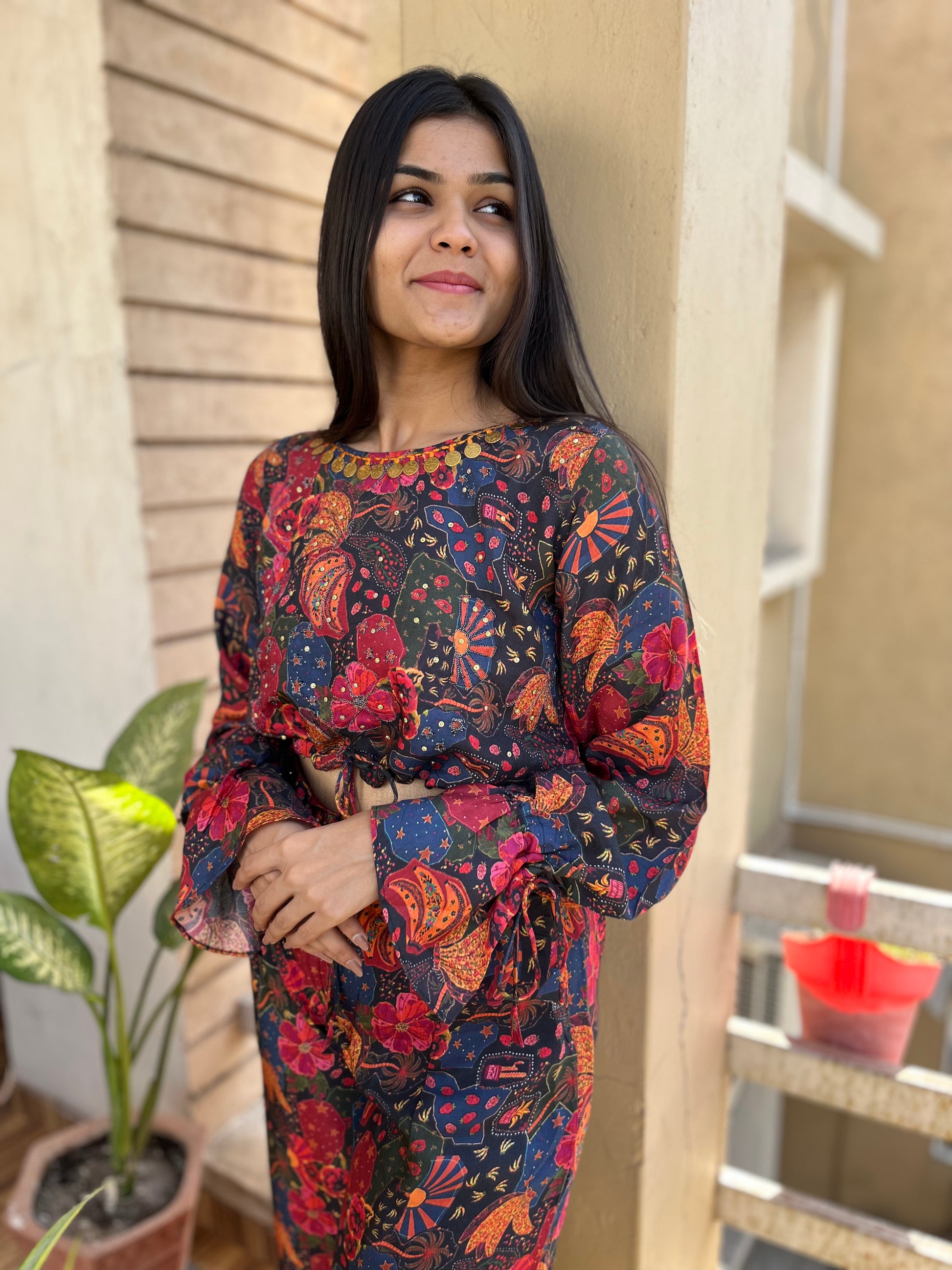 Muslin Red Co-ord Set