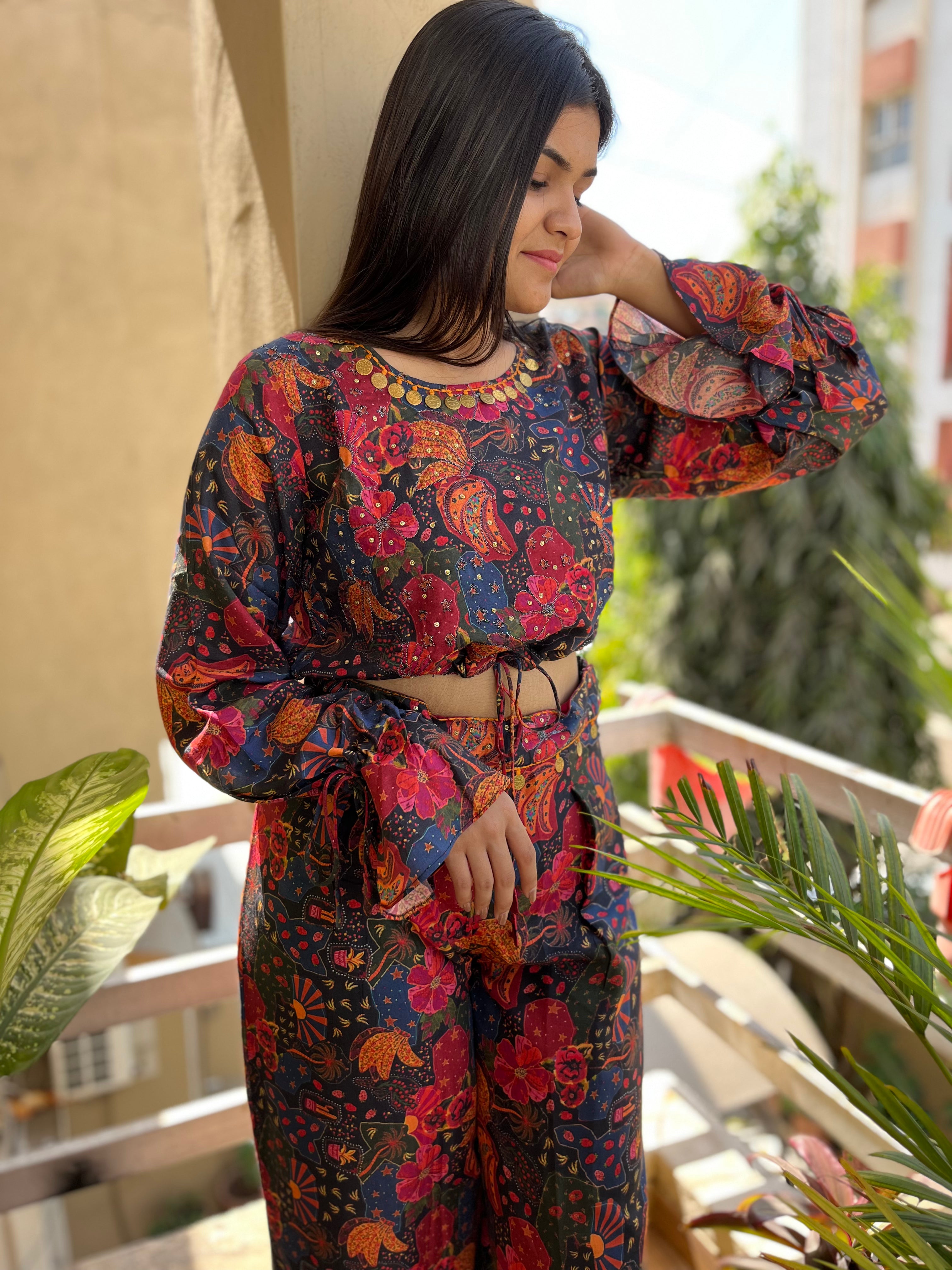 Image of Muslin Red Co-ord Set