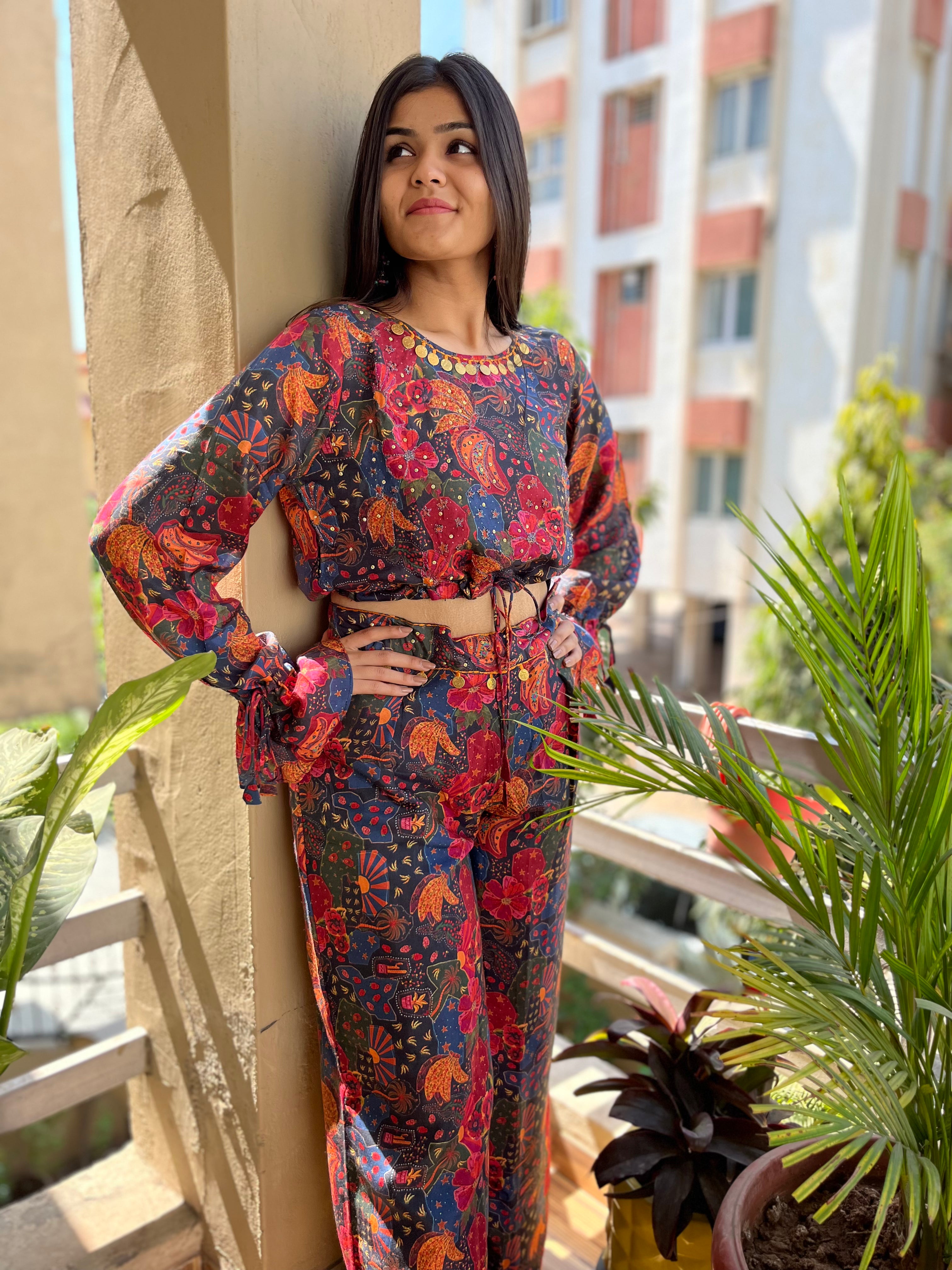 Image of Muslin Red Co-ord Set