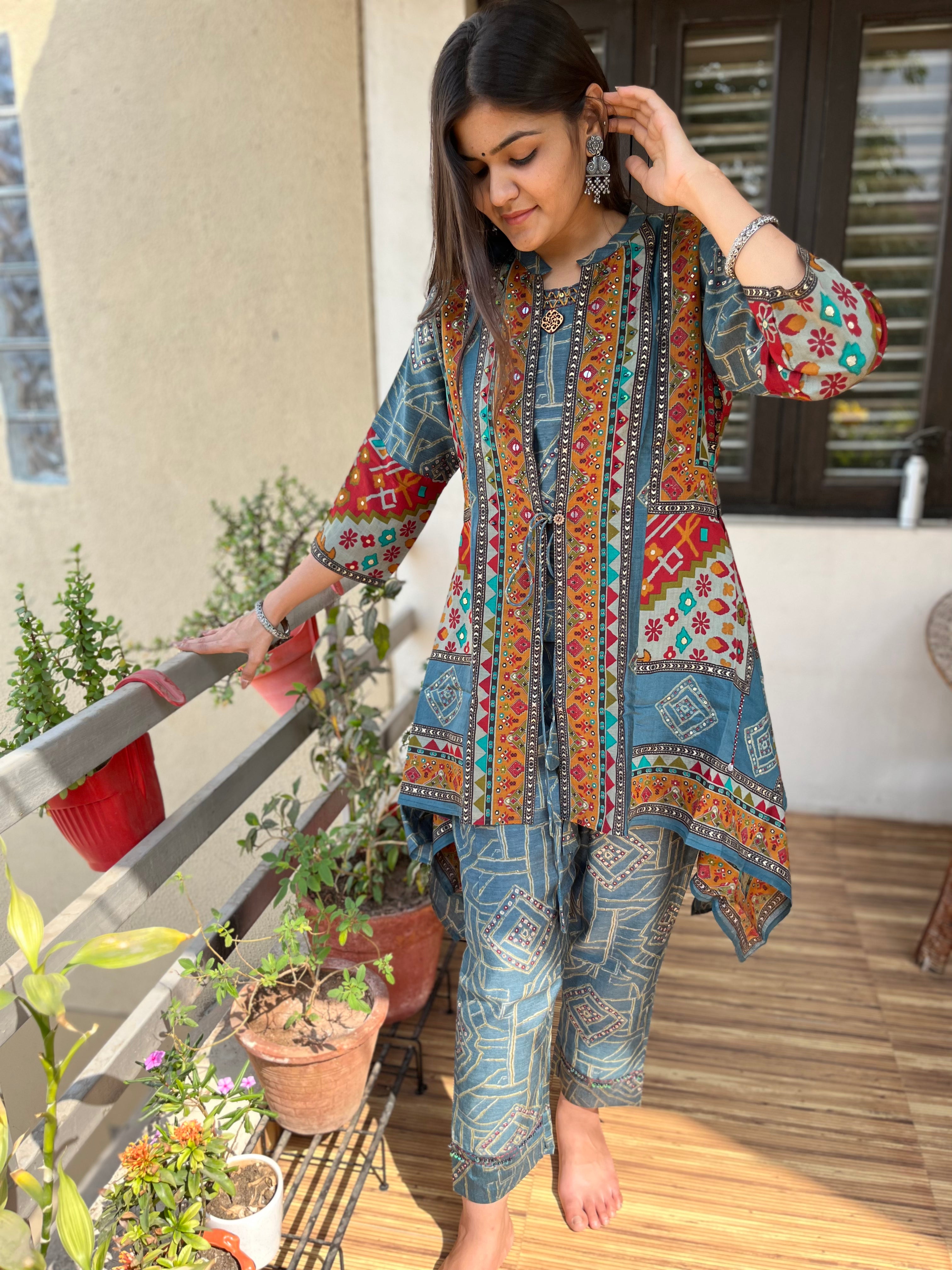 Image of Muslin With Work Coords - 3 Piece