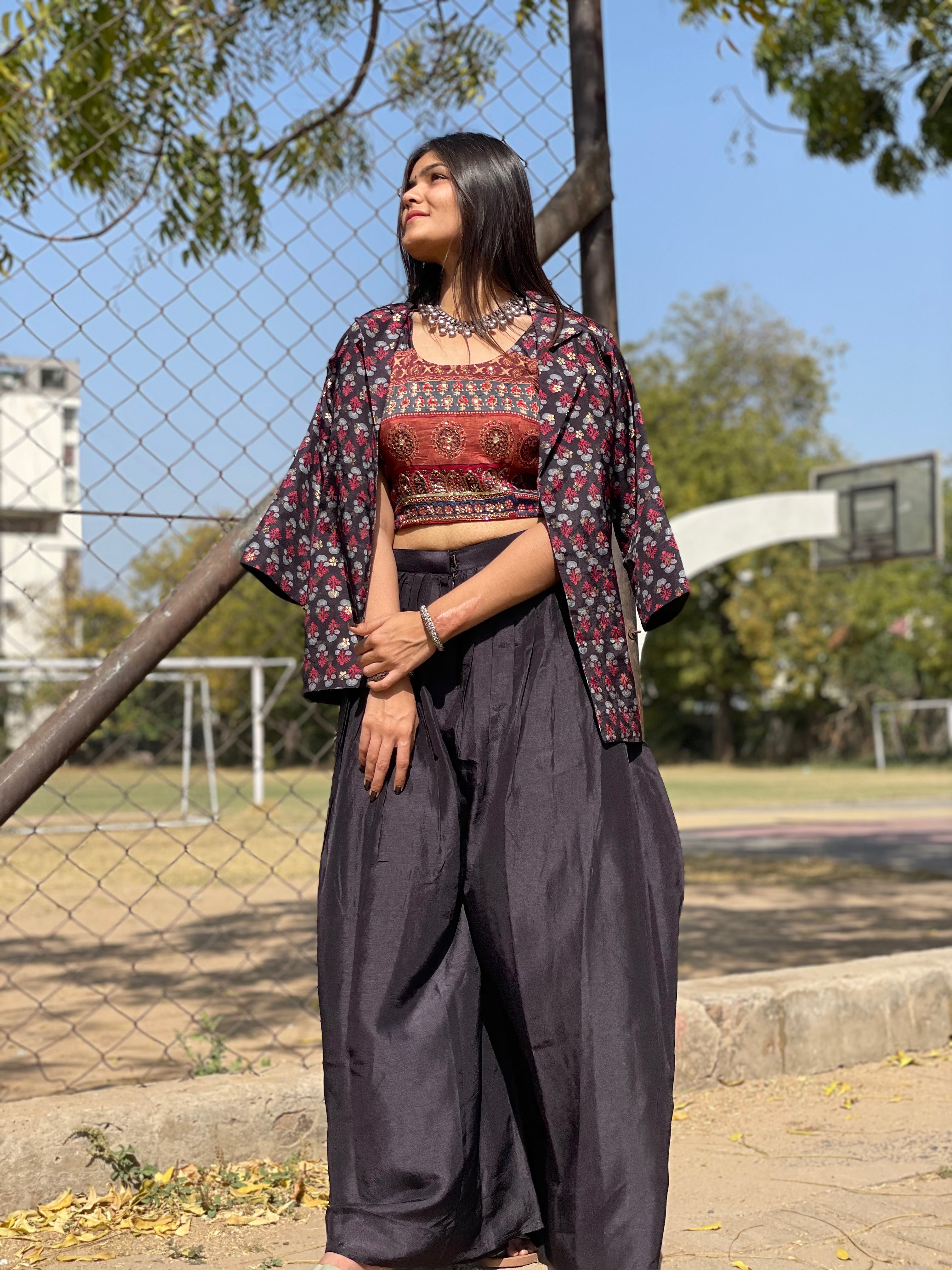 Image of Royal Multicolor Coords - 3 Piece