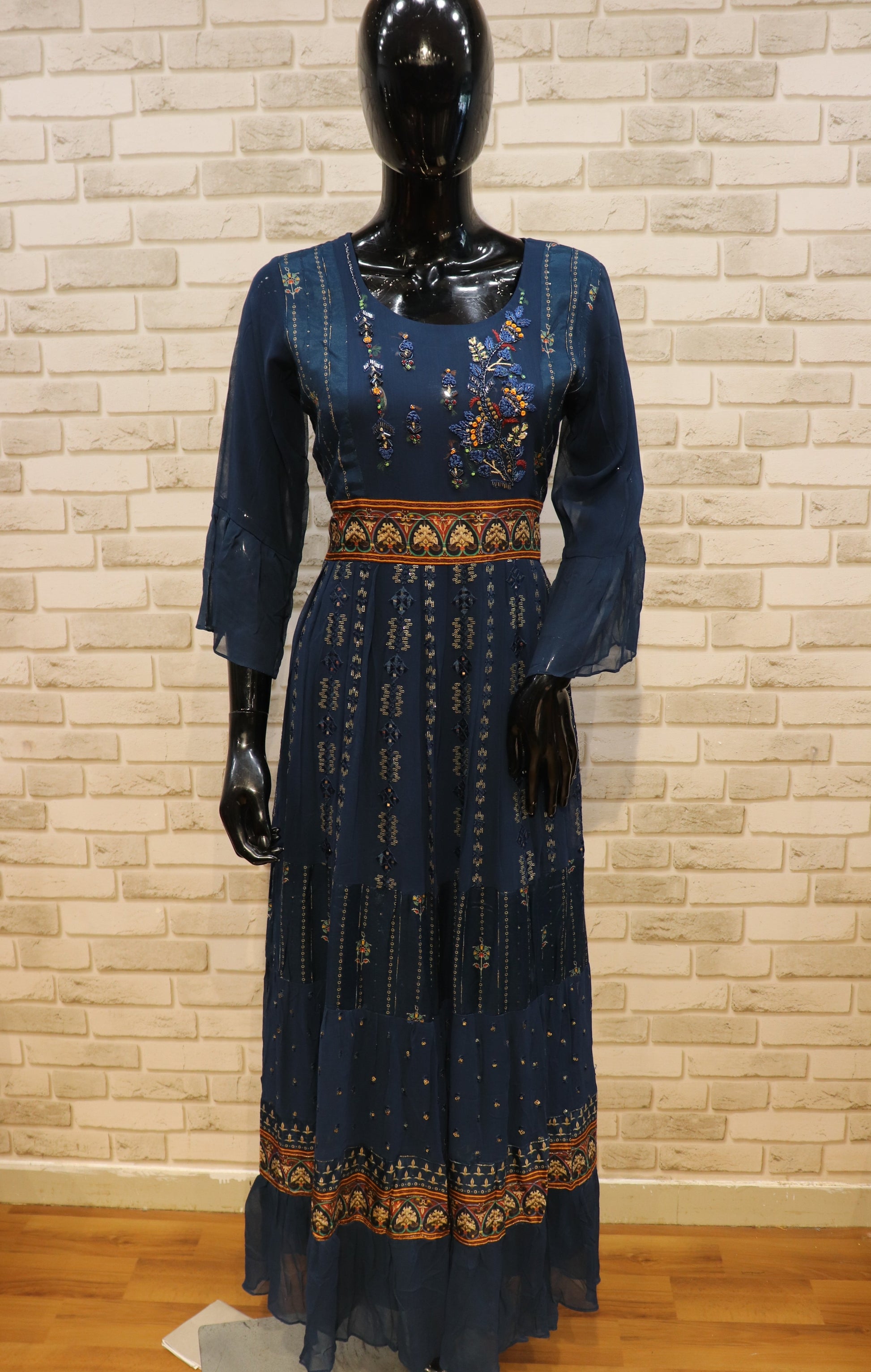 Georgette Muslin Gown Kurti 
