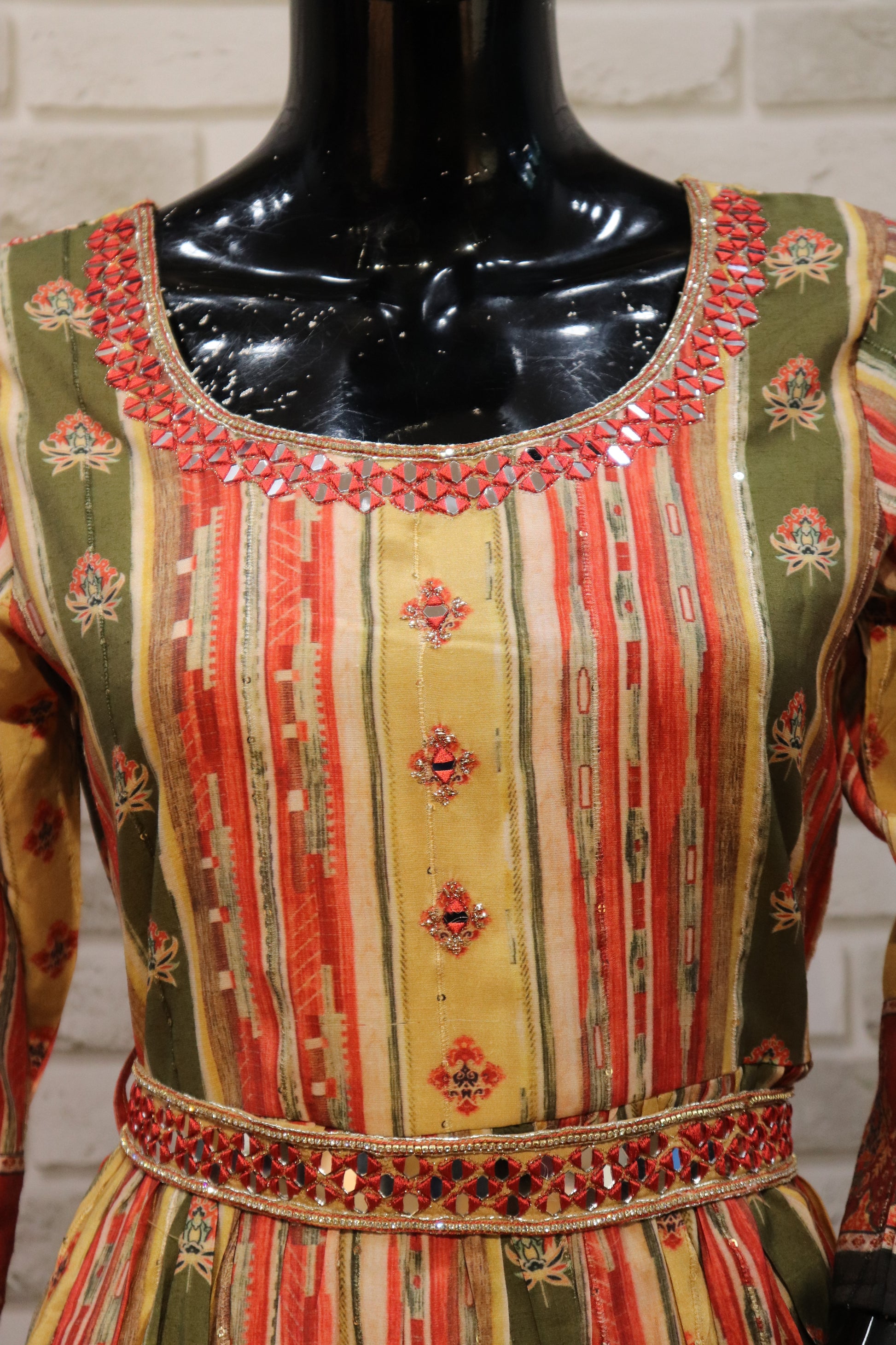 Pure Muslin With Handwork, Gown Kurti - Multi Color