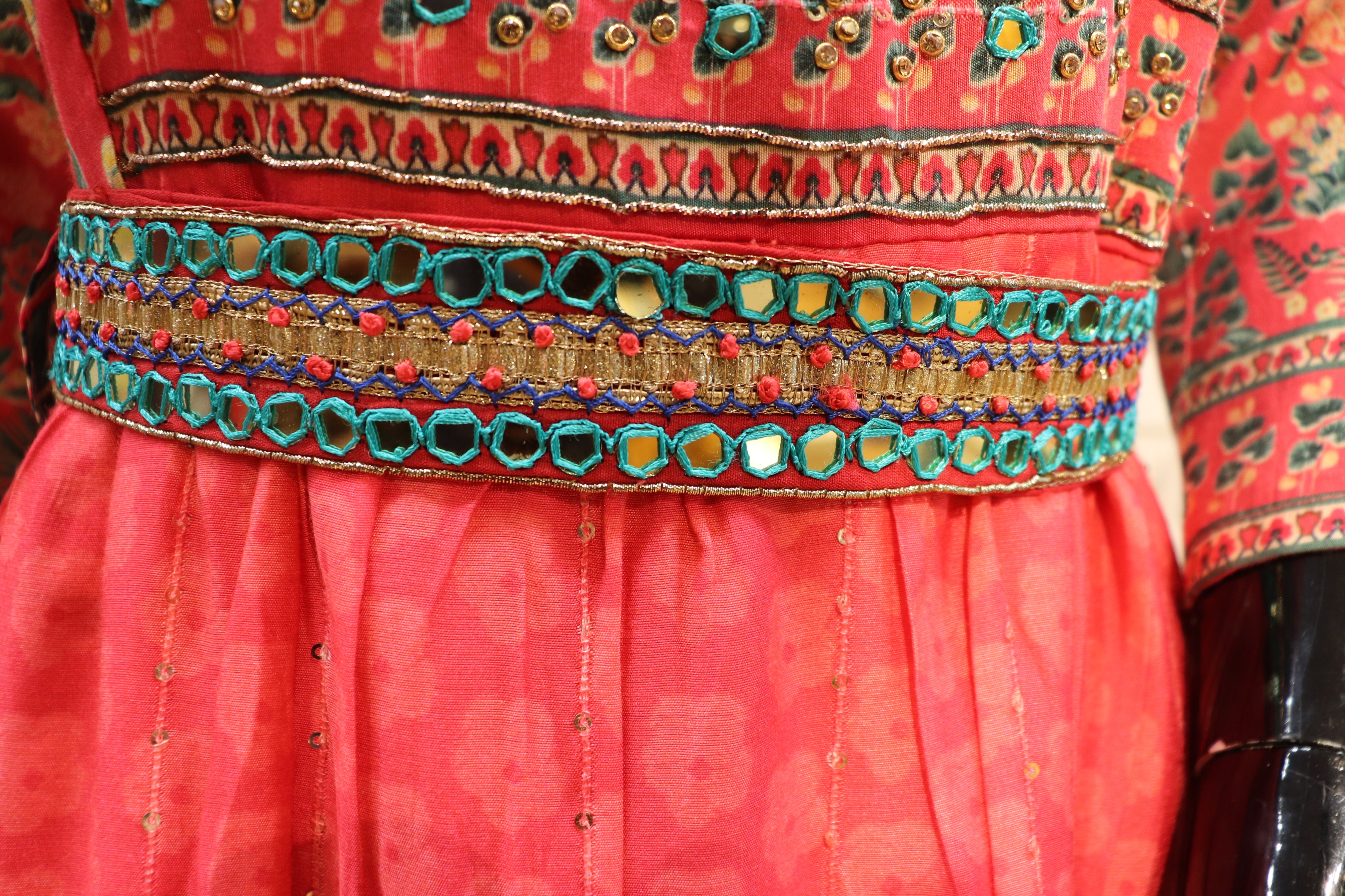 Image of Pure Muslin Hot Pink Peach Gown- Kurti