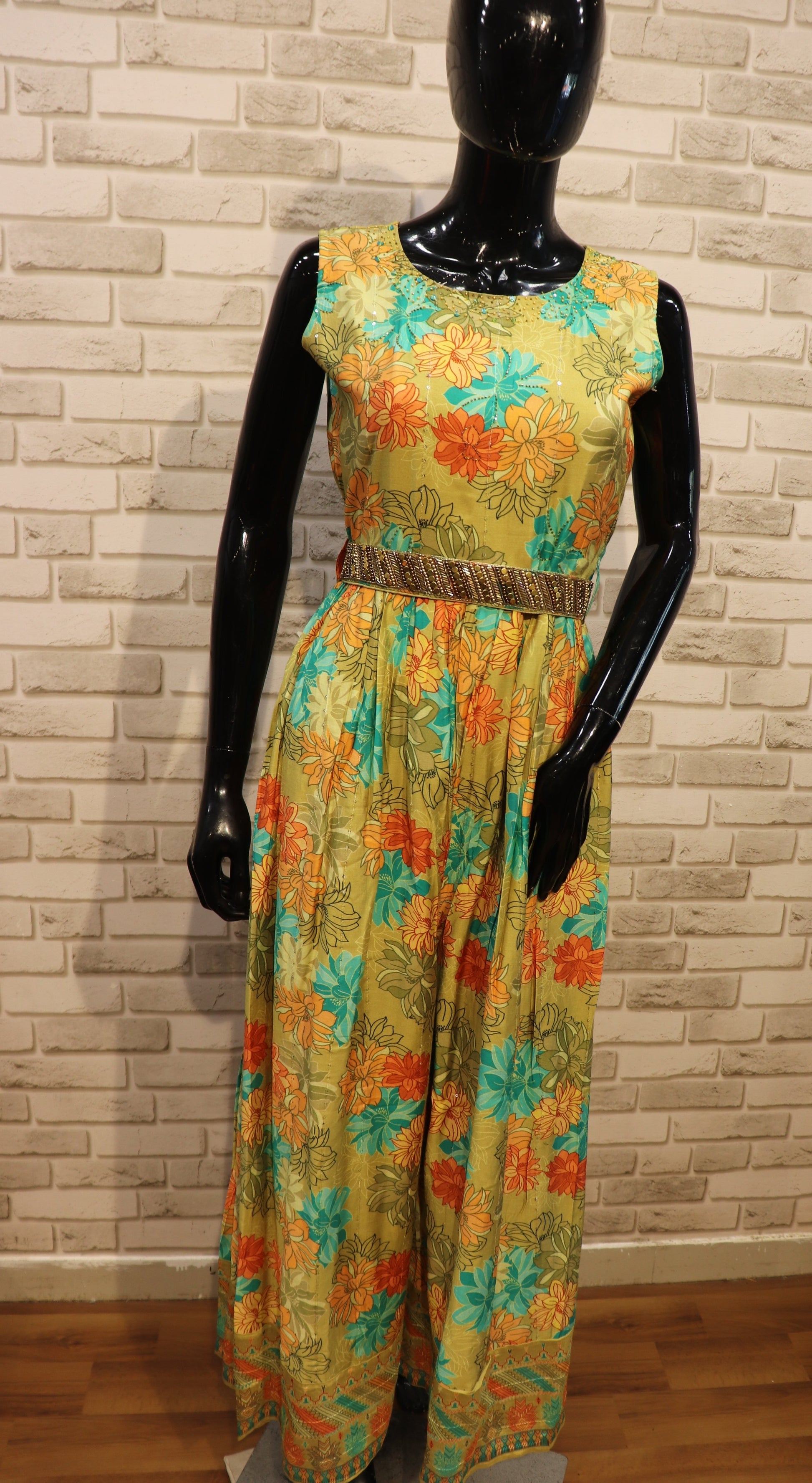 Pure Muslin Tetradic Color Jumpsuit