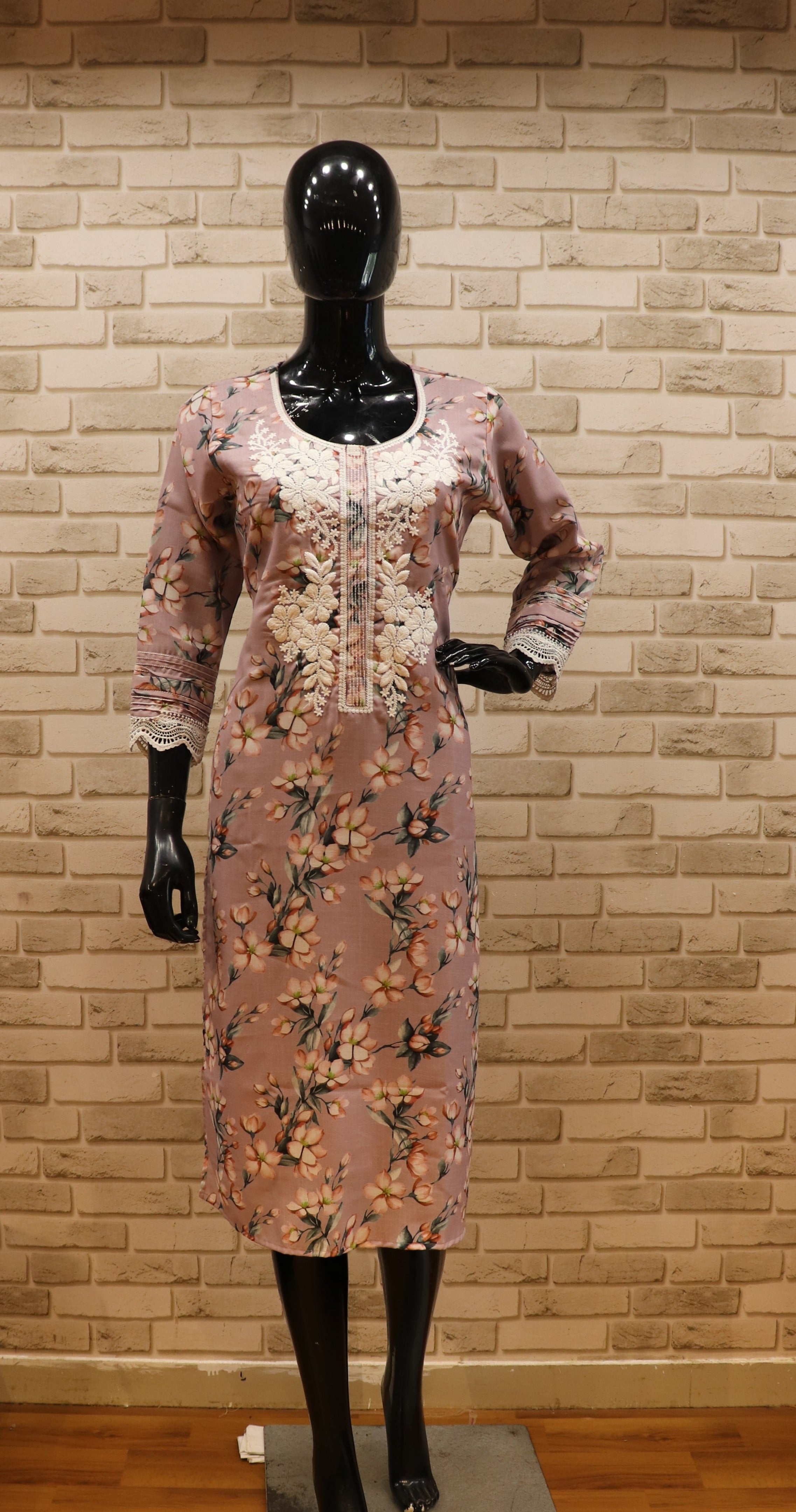 Image of Pure Satin Rose Pink - Kurti