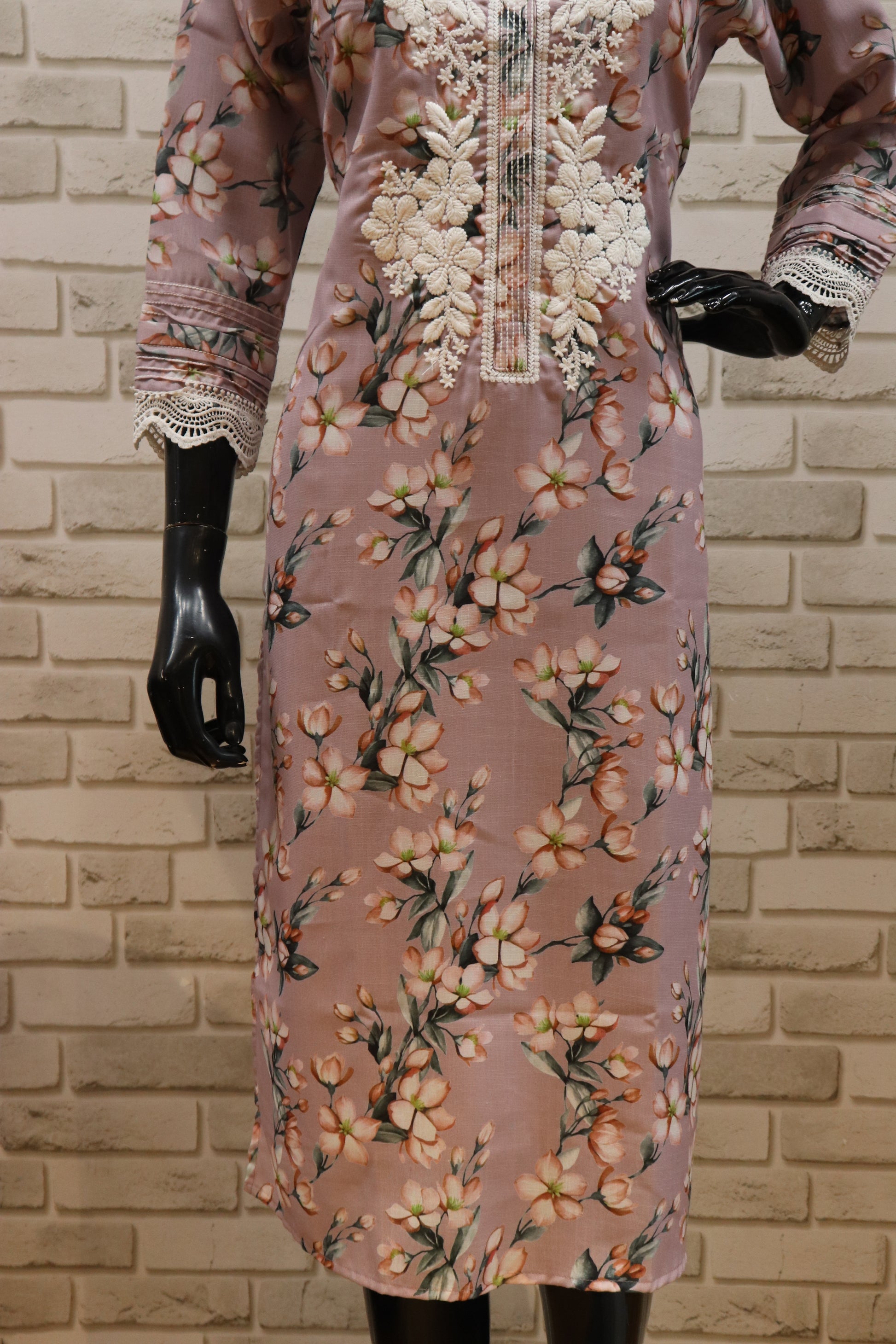 Pure Satin Rose Pink - Kurti
