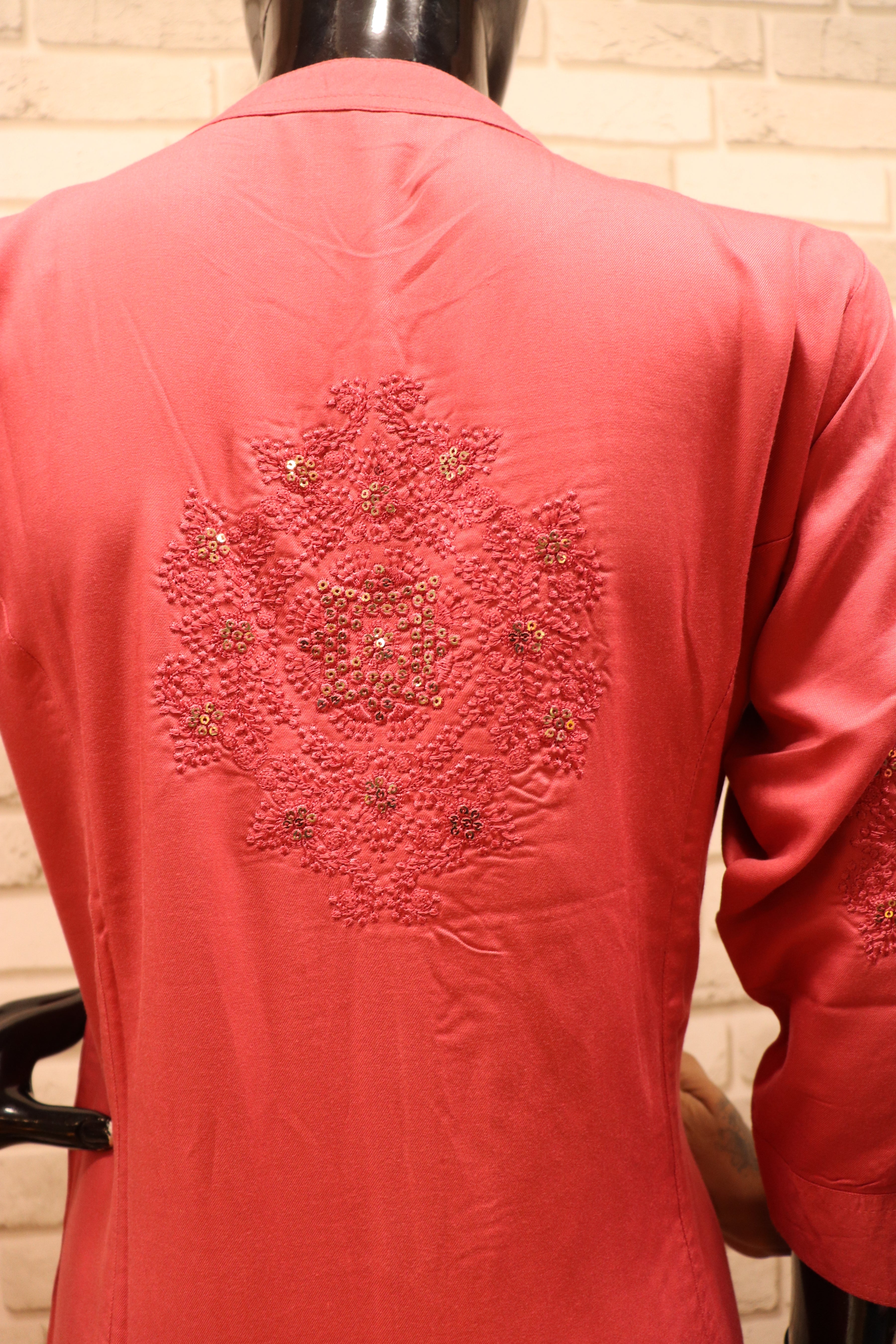 Image of Soft Denim Fuscia Pink - Kurti