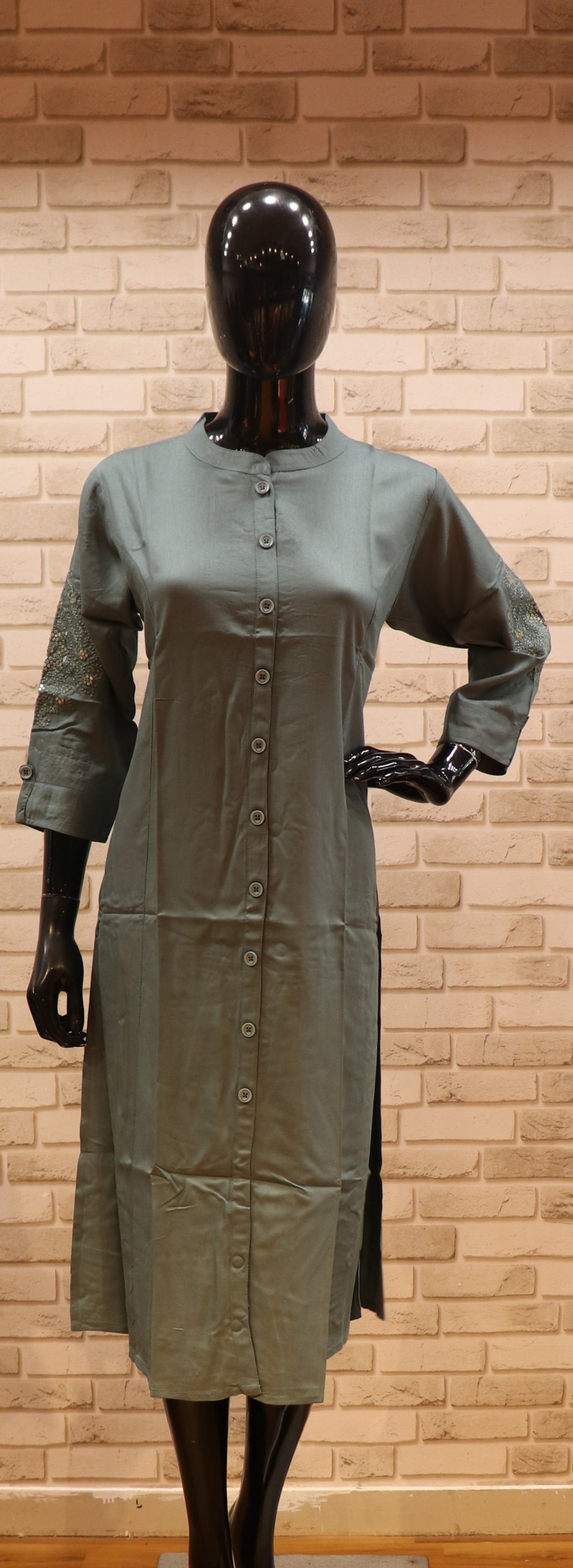 Image of Multi Fabric - Straight Kurti