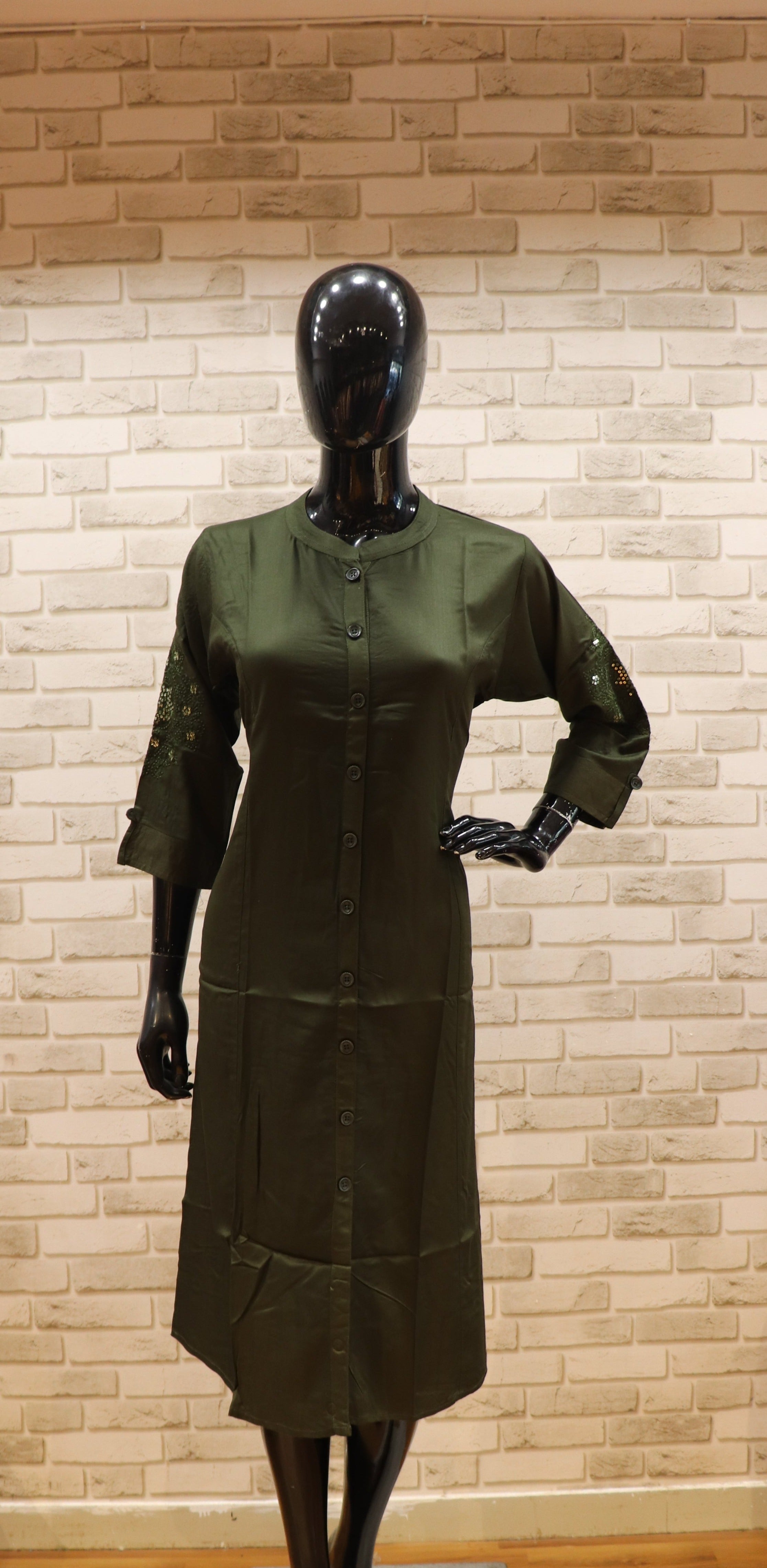 Image of Multi Fabric - Straight Kurti