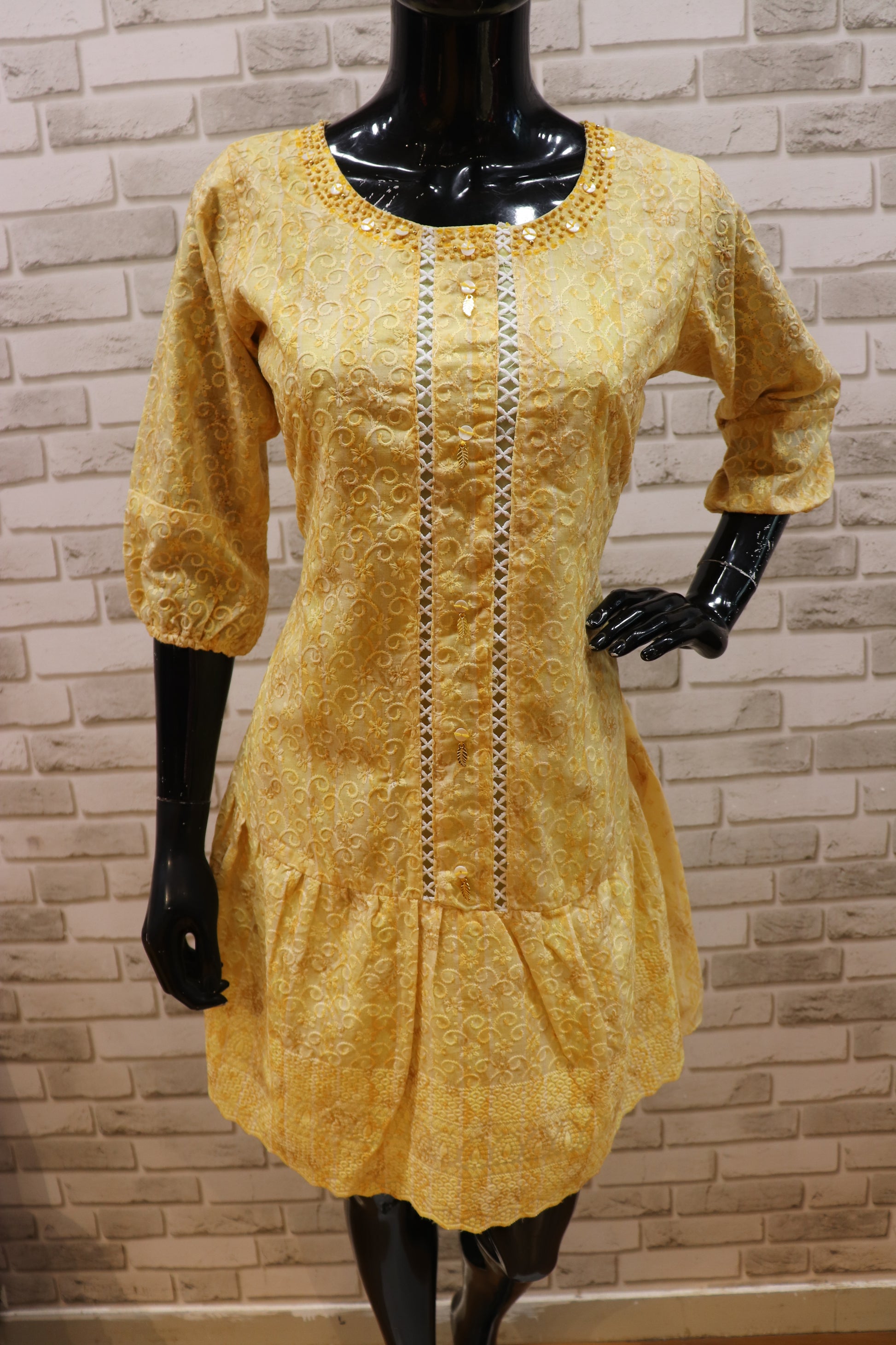 Pure Lucknowi  Tunics - Full Embroidery
